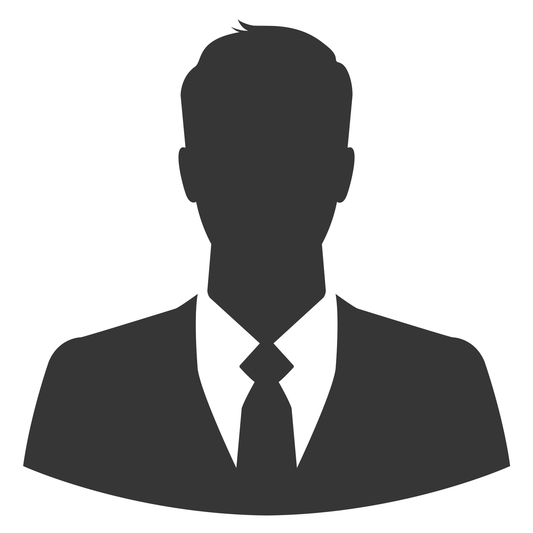 Businessman silhouette as avatar or default profile picture